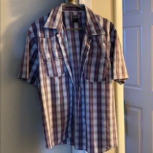 HAWK (Tony Hawk) short sleeve pearl button down